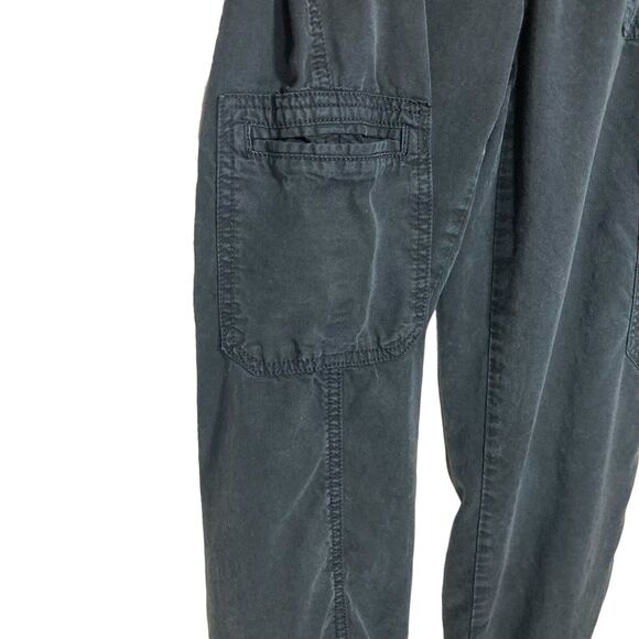 American Eagle Cargo Pants Womens Small Black Jogger Pull On Elastic Waist Tie - Picture 8 of 10